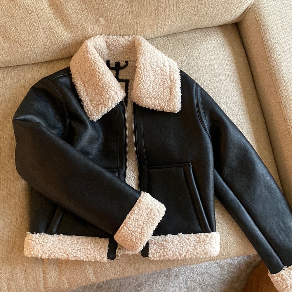 Abercrombie vegan Leather jacket